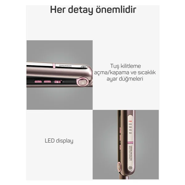 Arzum Ar5062 Bellissima Creativity Glossy Seramik Saç Düzleştirici - Görsel 6