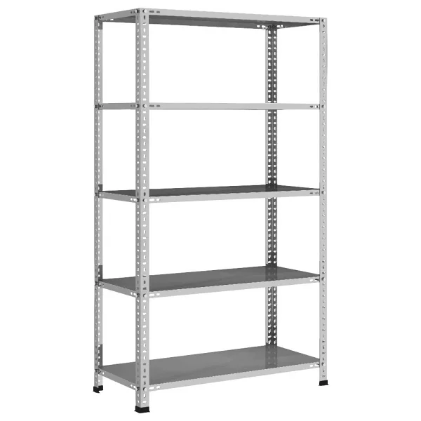 Rafburada 5 Katlı Galvaniz Çelik Raf - Depo, Arşiv, Kiler, Dosya, Market Rafı - 20x60 Cm-100 Cm-0.70 Mm - 20x60x100 0,70 Mm - Görsel 8