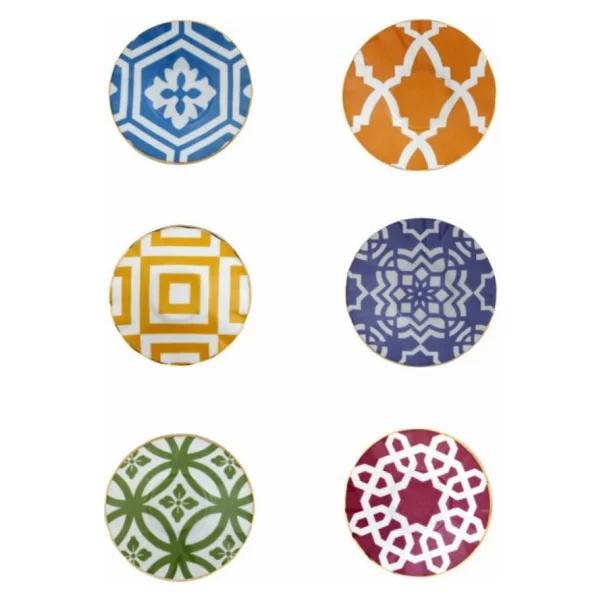 Porland Morocco Karma Renk Çay Tabağı 12 Cm 6'lı - Görsel 8