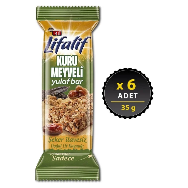 Eti Lifalif Kuru Meyveli Yulaf Bar 35 Gr 6'lı - Görsel 6