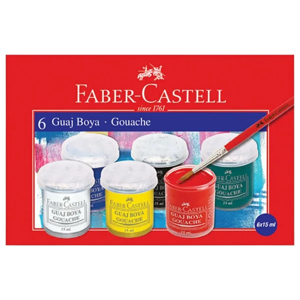 Faber Castell Faber-Castell Faber Castell 6 Renk Guaj Boya 5170 160400 - Görsel 2