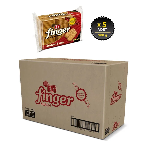 Eti Finger Bisküvi 900 Gr 5'li - Görsel 2