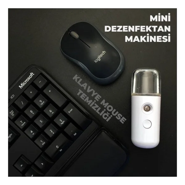 Pazariz Şarjlı Mini Araç Içi Nemlendirici Araç Içi Dezenfektan Araç Içi Koku Nano Mist Sprayer - Görsel 5