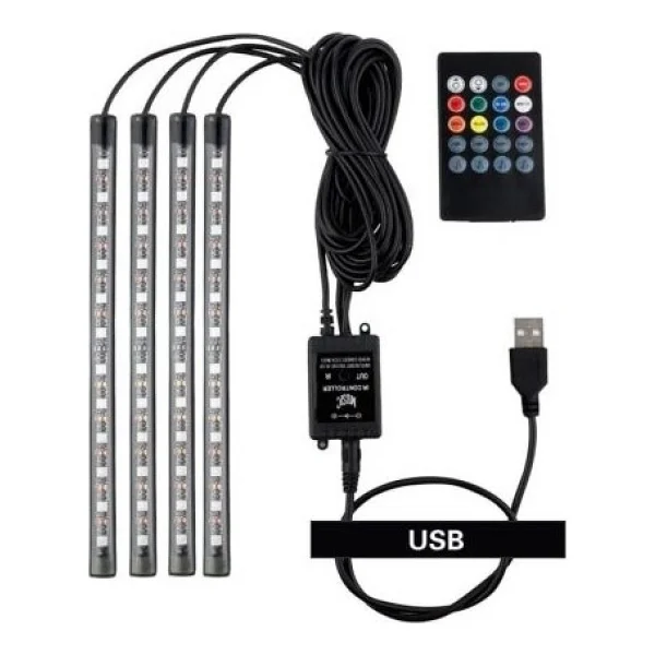 Vendor Tuning Ayak Altı Sese Ve Müziğe Duyarlı Kumandalı LED - Görsel 2