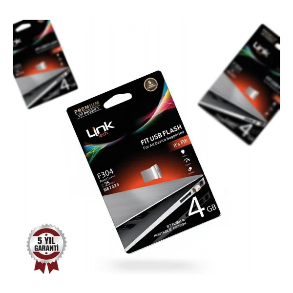 Linktech Premium F304 4gb Usb2.0 Metal Flash Bellek - Beyaz - Görsel 3