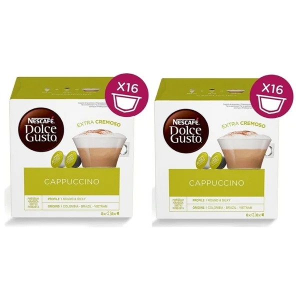 Nescafe Dolce Gusto Cappuccino Kapsül Kahve 16'lı X 2 Kutu - 32 Adet - Görsel 2