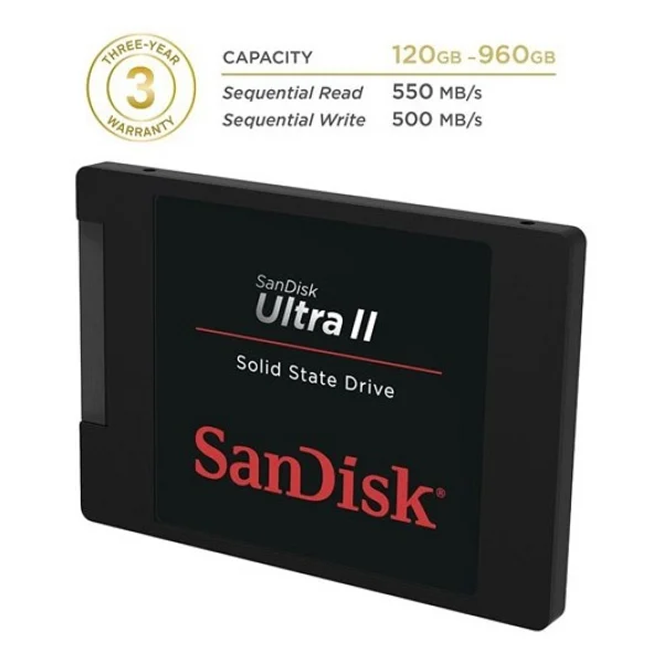 Sandisk Ultra 2 240gb 550mb-500mb Sata3 SSD - Görsel 3