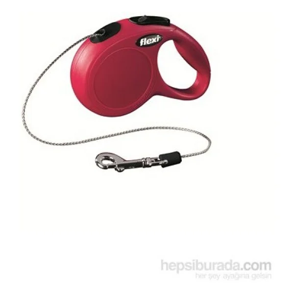 Flexi New Classic 3 M İp Xsmall Kırmızı Otomatik Köpek Tasması - Görsel 3