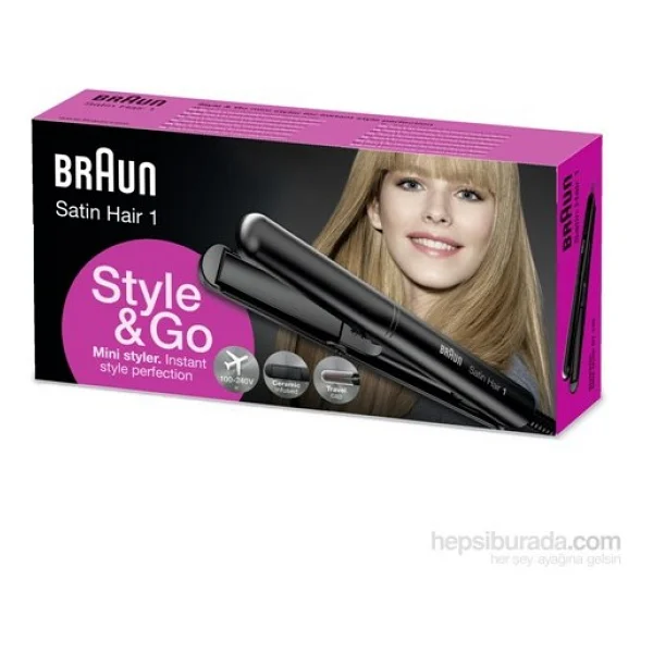 Braun Satin Hair 1 St 100 Style Go Saç Düzleştirici - Görsel 3