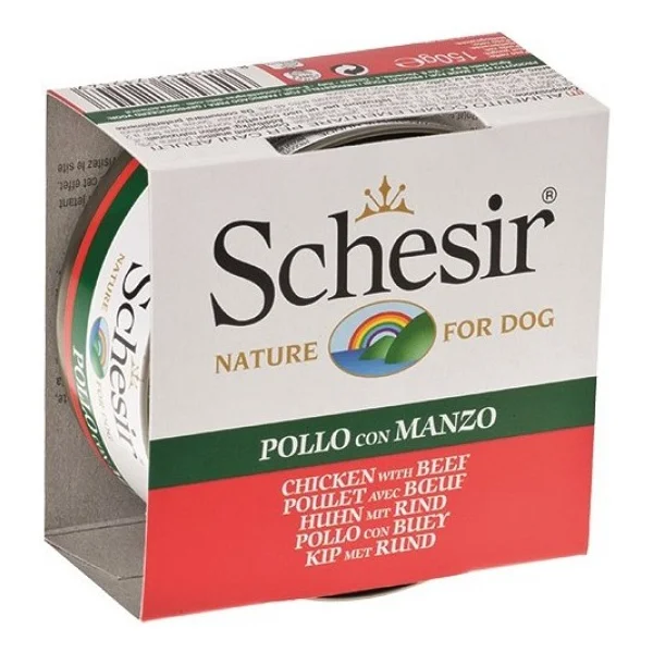 Schesir Dog Jelly Tavuklu ve Sığır Etli 150 gr Yetişkin Köpek Konservesi - Görsel 8