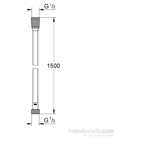 Grohe 28364000 Silverfleks Twistfree Duş Hortumu - Görsel 2