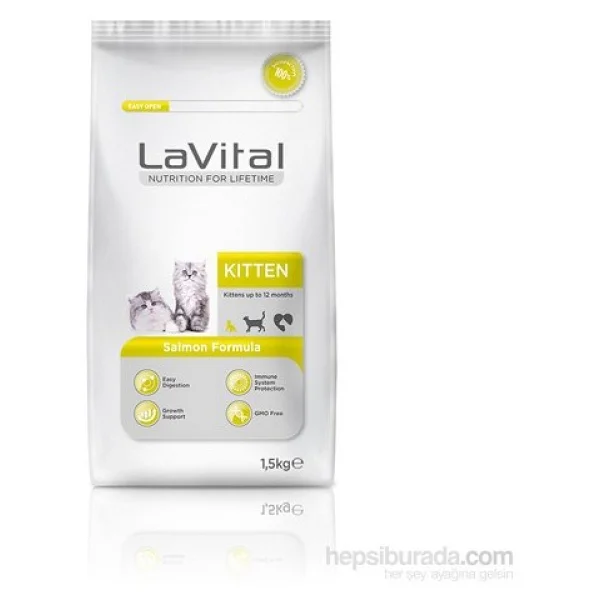 Lavital Kitten Somonlu 1.5 Kg Yavru Kedi Maması - Görsel 6