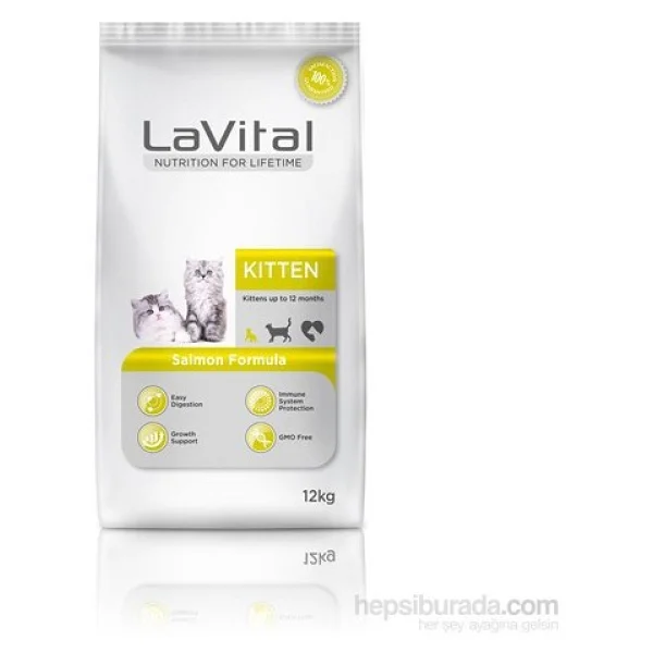 Lavital Kitten Somonlu 12 Kg Yavru Kedi Maması - Görsel 3