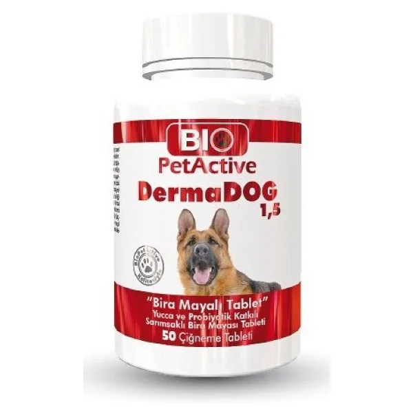 Bio Petactive Dermadog 1.5 50'li Sarımsaklı Maya Tableti - Görsel 6