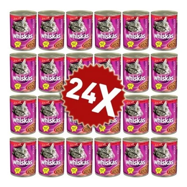 Whiskas Sığır Etli 400 Gr 24'lü Yetişkin Konserve Kedi Maması - Görsel 2
