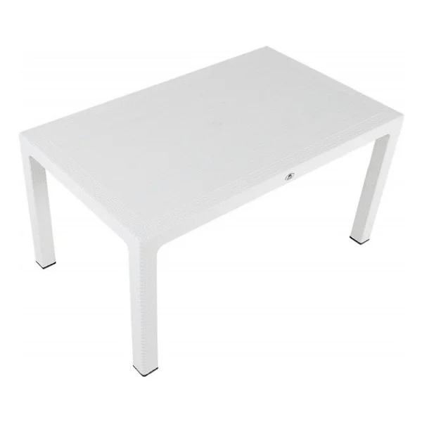 Mandella 90x150 Elit Rattan Masa - Beyaz - Görsel 5