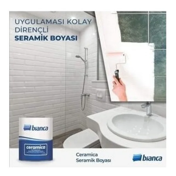Bianca Ceramica 0.75 Lt Beyaz Seramik Boyası - Görsel 2