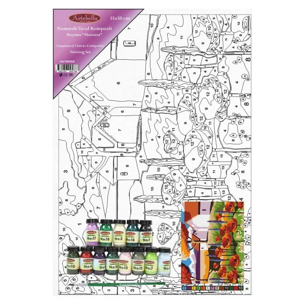 Artebella Numaralı Tuval Kompozit Boyama Antb0008 Manzara 35x50 Cm Antb0008 - Görsel 2