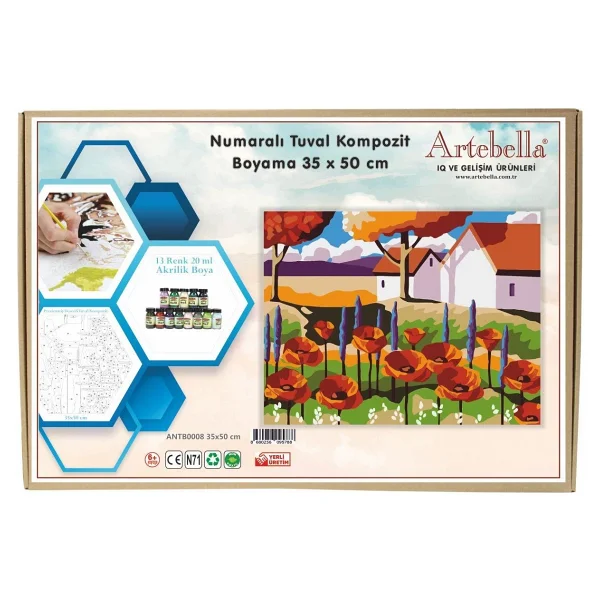 Artebella Numaralı Tuval Kompozit Boyama Antb0008 Manzara 35x50 Cm Antb0008 - Görsel 4