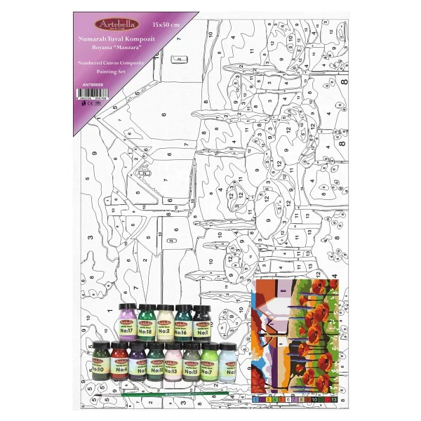 Artebella Numaralı Tuval Kompozit Boyama Antb0008 Manzara 35x50 Cm Antb0008 - Görsel 5