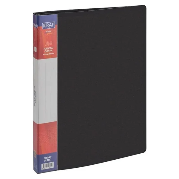 Kraf 1050 4 Halkalı Siyah Klasör - Görsel 2
