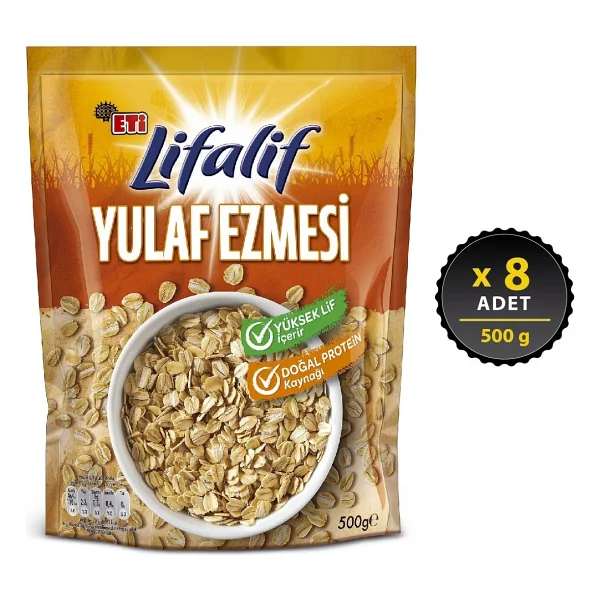 Eti Lifalif 500 Gr 8'li Paket Yulaf Ezmesi - Görsel 5