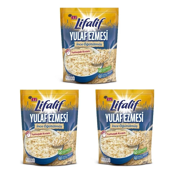 Eti Lifalif İnce Öğütülmüş Yulaf Ezmesi 350 Gr 3'lü - Görsel 2
