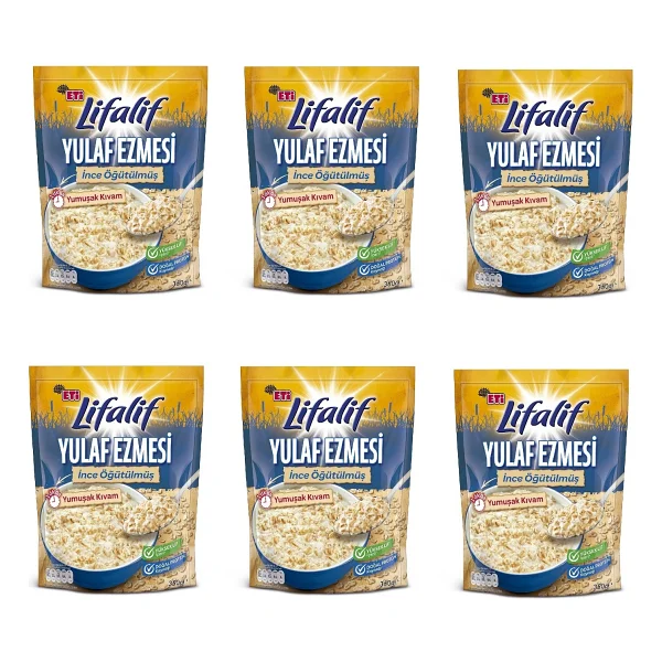 Eti Lifalif İnce Öğütülmüş Yulaf Ezmesi 350 Gr 6'lı - Görsel 2