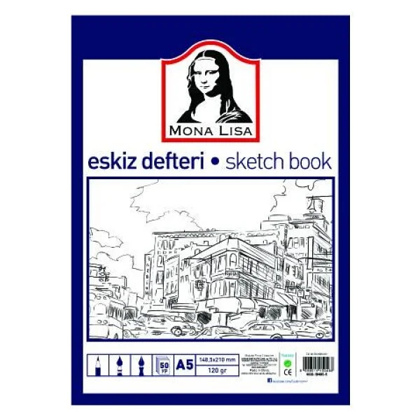 Mona Lisa Eskiz Defteri Sketch Book A5 - Görsel 2