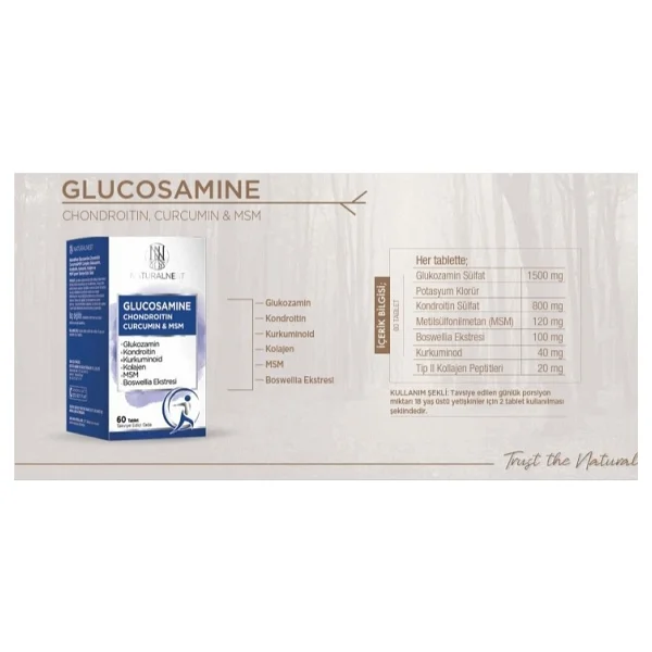 Naturalnest Glucosamine Chondroitin Curcumin Msm 60 Tablet - Görsel 10