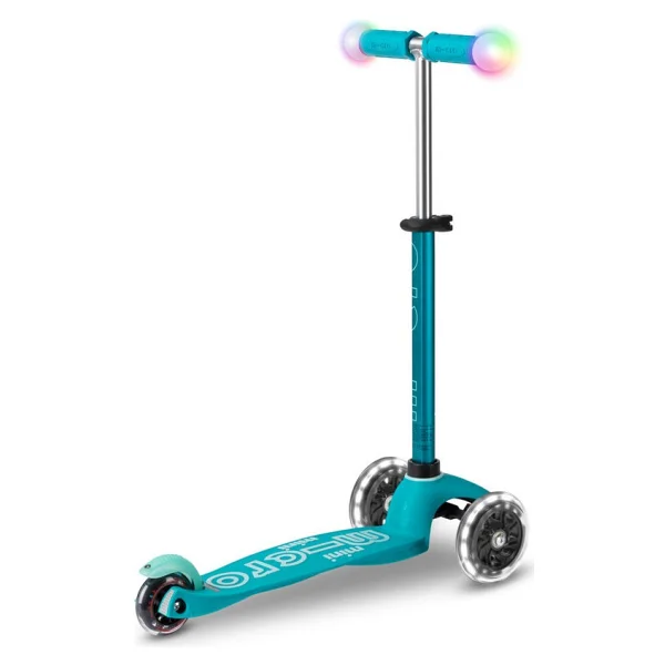 Micro Mini Deluxe Magic MMD131 Turkuaz Işıklı 3 Tekerlekli Çocuk Scooter - Görsel 4