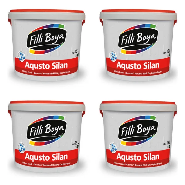 Filli Aqusto Silan 15 Lt 4 Adet Silikonlu Dış Cephe Boyası - Görsel 6