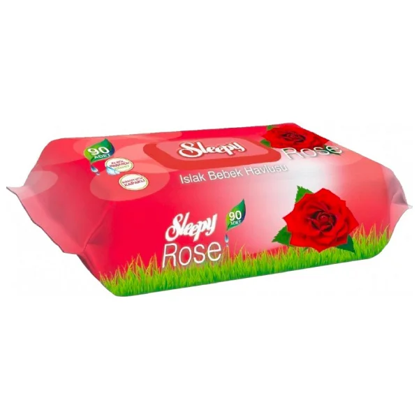 Sleepy Gül Kokulu 90 Yaprak Islak Mendil - Görsel 2