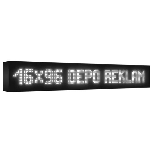 Depo Tabela Reklam Beyaz Kayan Yazı LED Tabela 64 X 224 Cm Tek Taraflı - Görsel 5