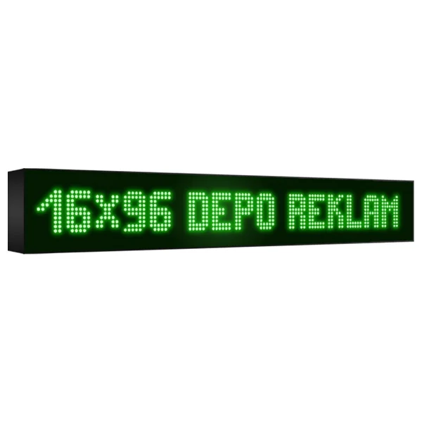 Depo Tabela Reklam Yeşil Kayan Yazı LED Tabela 32 X 256 Cm Tek Taraflı Depo Reklam Tabela - Görsel 4
