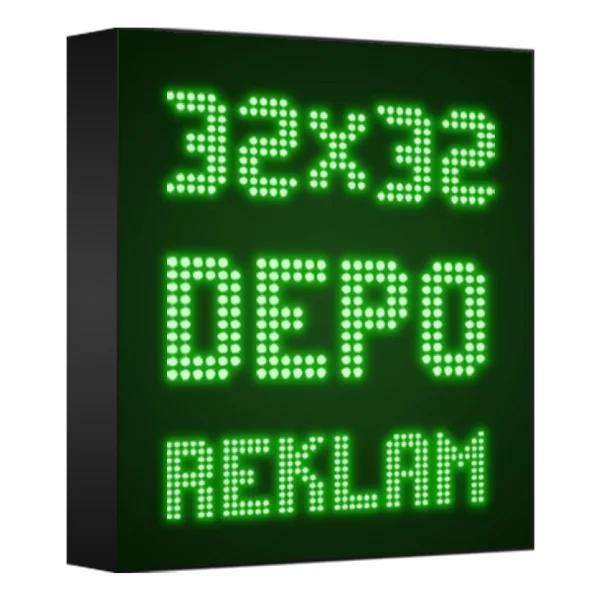 Depo Tabela Reklam Yeşil Kayan Yazı LED Tabela 32 X 256 Cm Tek Taraflı Depo Reklam Tabela - Görsel 3