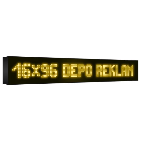 Depo Tabela Reklam Sarı Kayan Yazı LED Tabela 48 X 192cm Tek Taraflı Depo Reklam Tabela - 48 X 192 Cm - Görsel 5
