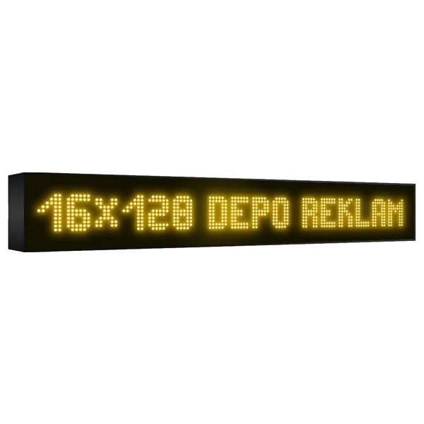 Depo Tabela Reklam Sarı Kayan Yazı LED Tabela 48 X 192cm Tek Taraflı Depo Reklam Tabela - 48 X 192 Cm - Görsel 6
