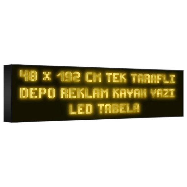 Depo Tabela Reklam Sarı Kayan Yazı LED Tabela 48 X 192cm Tek Taraflı Depo Reklam Tabela - 48 X 192 Cm - Görsel 2
