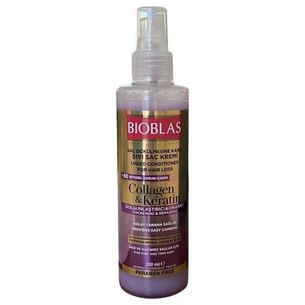 Bioblas Collagen & Keratin Onarıcı Dolgunlaştırıcı 200 Ml Sıvı Saç Kremi - Görsel 7