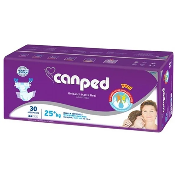 Canped Tekstil Yüzeyli Belbantlı Ekstra Küçük Boy XS 30'lu 6 Adet Çocuk Hasta Bezi - Görsel 3