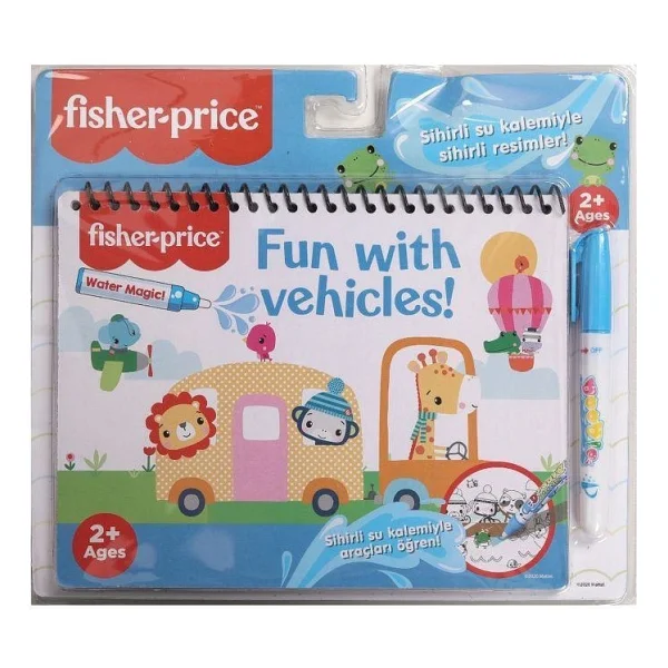 Fisher Price Water Magic Araçlar Sihirli Boyama Kitabı - Görsel 6