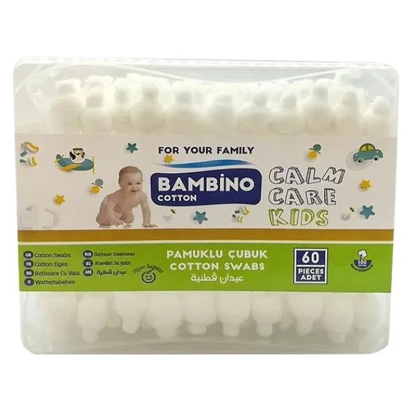 Bambino Cotton Emniyetli Kulak Çubuğu 60'lı - Görsel 2