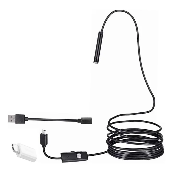 Powermaster 3in1 Micro USB+Type C+PC 8 Mm Işıklı 5 Metre Endeskop Yılan Kamera - Görsel 10