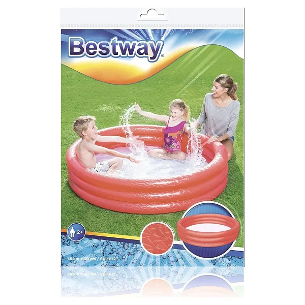Bestway 51024 102x25 Cm Kırmızı Yuvarlak Çocuk Havuzu - Görsel 7