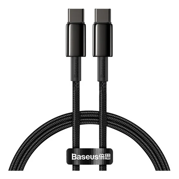 Baseus Tungsten Gold 100 W 1 M Type-C To Type-C Şarj Kablosu - Görsel 6