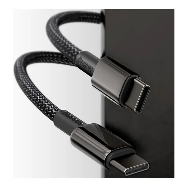 Baseus Tungsten Gold 100 W 1 M Type-C To Type-C Şarj Kablosu - Görsel 3