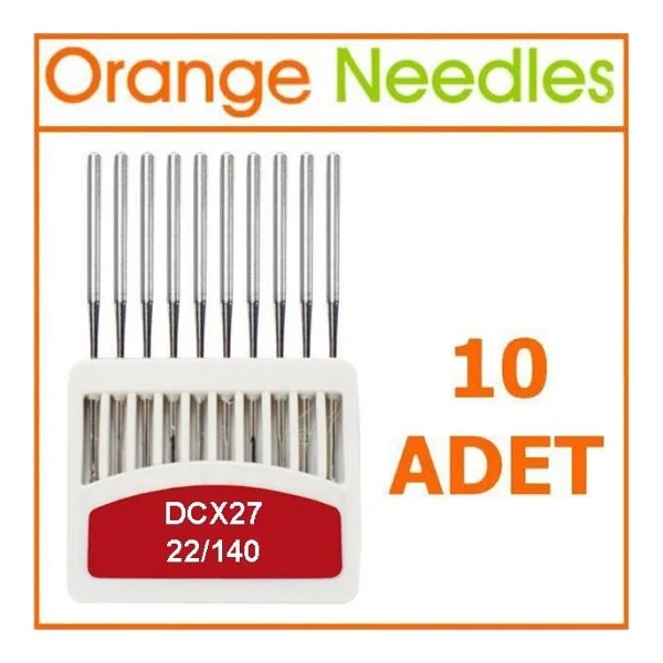Orange Dcx27 Overlok Makine Iğnesi 22 Numara 10 Adet - Gümüş - Görsel 2