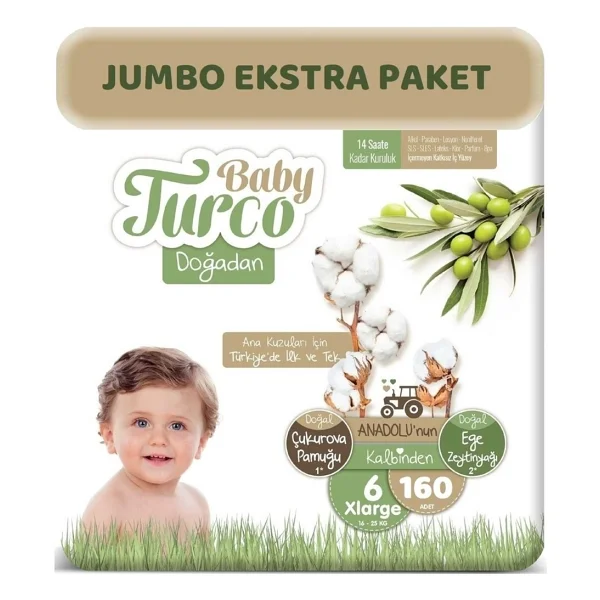 Baby Turco Doğadan 3 Numara Midi 136'lı 2 Adet Bebek Bezi - Görsel 4