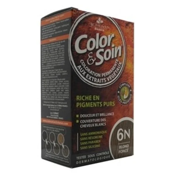 Color & Soin Tamamen Bitkisel Organik Saç Boyası 6n Koyu Sarı Cazibesi - Görsel 2